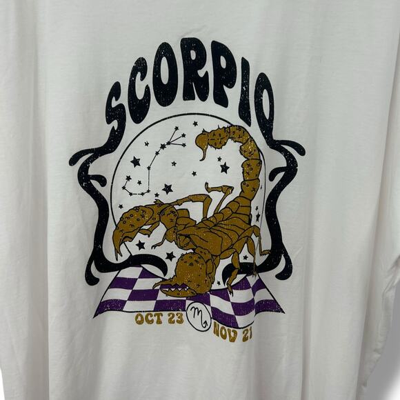 NEW Macy's Scorpio Graphic T-Shirt Plus size 3X Astrology Zodiac Witchy Top NWOT - Picture 2 of 7